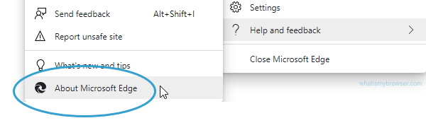 The location of the Help and Feedback menu item